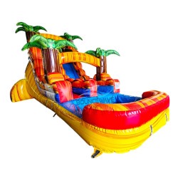 15' Fiesta Fire Single Lane Water Slide