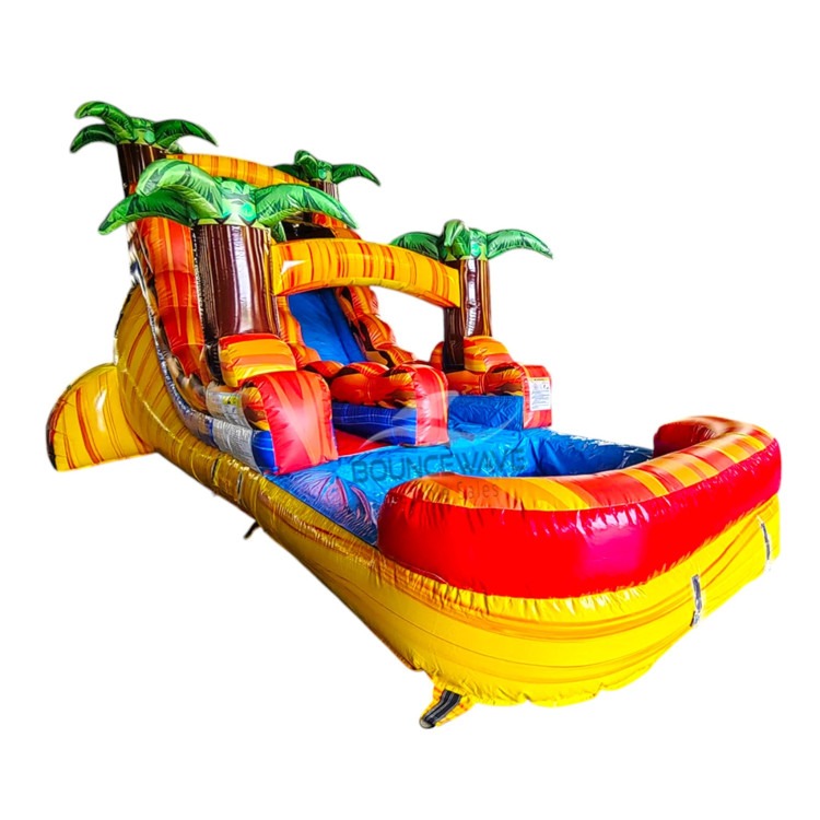 15' Fiesta Fire Single Lane Water Slide
