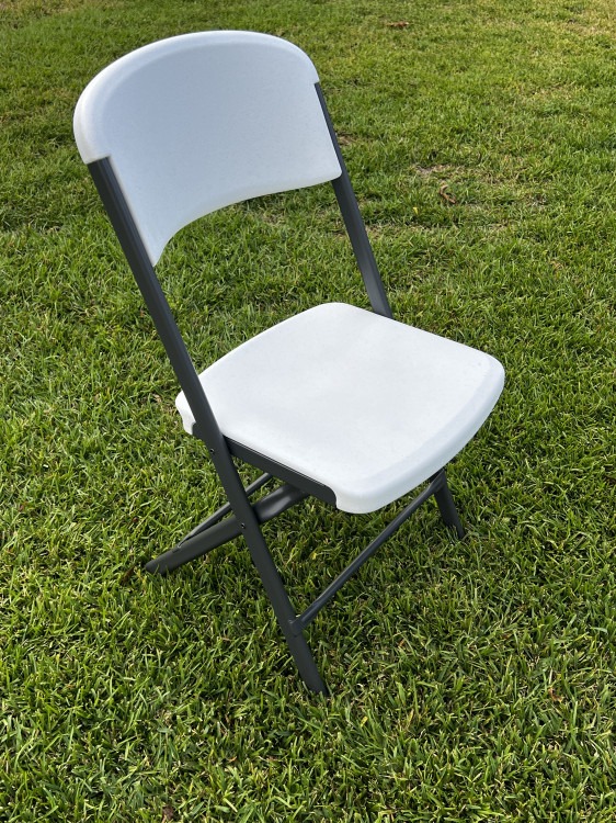 Chair White/Gray Lifetime Folding Chair White/Gray Lifetime Folding