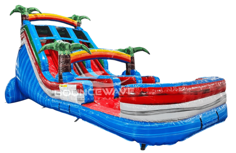 18' Baja Splash Dual Lane Center Climb Water Slide